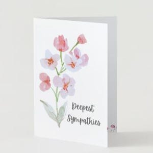 Carte - Nos plus sincères condoléances