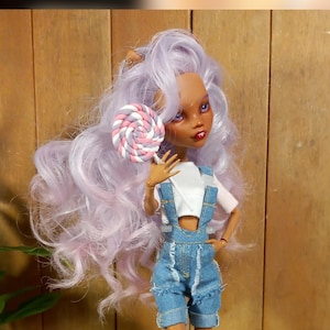 OOAK Carmelita, custom doll with caramel Monster High Clawdeen Wolf