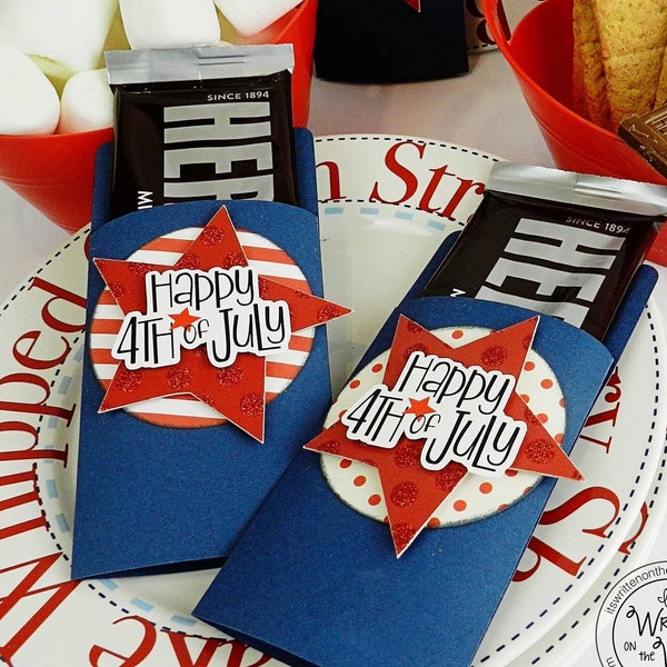 KIT-4th of July Party Favor / Candy Bar Wrapper | Employee Gift | CoWorkers |  S'mores Party Dessert | Fourth of July Party /