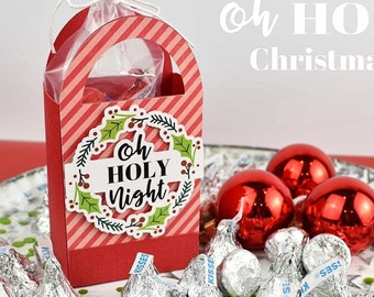 KIT Treat Boxes /Oh Holy Night /Christmas Party Treat/ Merry Christmas/Party Favor / Happy Holidays/Religious / Christ was Born