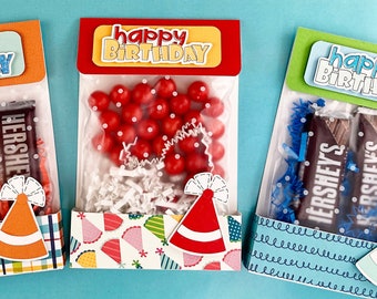 KIT Happy Birthday Card with Treats for  Office Staff,  CoWorker, Employee, Friends / Great for Any Birthday Boy, Even Adults/ Party Favors