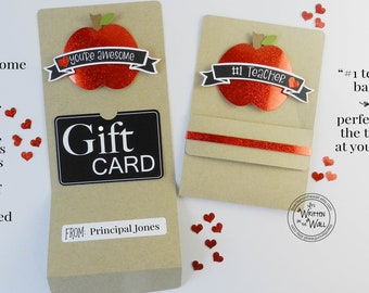 KIT Teacher Appreciation Gift Card Holder / You’re Awesome /#1Teacher / Principal /thank you gift / Staff Appreciation/ Office Staff