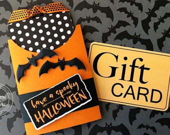 KIT Spooky Bat Gift Card Holder, Halloween Teacher Gift, Employee Halloween Gifts, Employee Appreciation, Client Gifts , Party favor