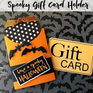 KIT Spooky Bat Gift Card Holder, Halloween Teacher Gift, Employee Halloween Gifts, Employee Appreciation, Client Gifts , Party favor image 1