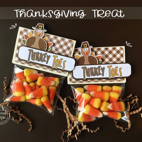 KIT Thanksgiving Turkey Toes, Candy Corns, Thanksgiving Treats, Co-Worker Treats, Office Treats, Employee, Place Setting, Classroom Treats