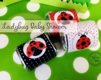 PDF 21 Ladybug Baby Shower Treats  / Party Favor / It's a Girl / Girl Baby Shower Treat/ Chocolate  Nugget Wraps