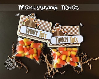 KIT Thanksgiving Turkey Toes, Candy Corns, Thanksgiving Treats, Co-Worker Treats, Office Treats, Employee, Place Setting, Classroom Treats