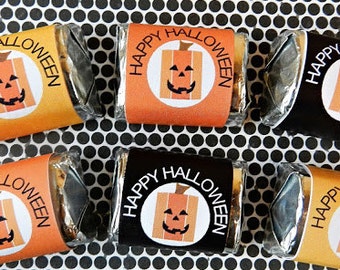 54 Halloween Pumpkin Hershey Nugget Wraps-Hershey, Party Favor, Party Treats, CoWorker Treats