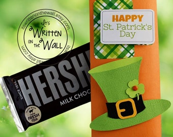 KIT Candy bar Wrappers /Candy Card/St Patrick/ Employee Recognition /  Leprechaun Hat | Party Favor / Co-Workers Gift / Employee Gifts