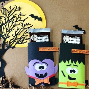 KIT Frankenstein & Dracula Candy Card /Candy bar wrapper/ Party Favor / Co-Workers Treat / Employee Gift / Teacher Appreciation / Hershey image 1