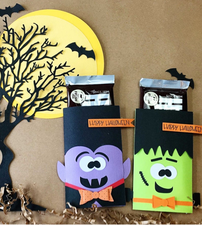 KIT Frankenstein & Dracula Candy Card /Candy bar wrapper/ Party Favor / Co-Workers Treat / Employee Gift / Teacher Appreciation / Hershey image 1