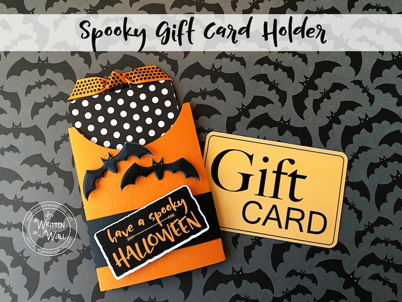 KIT Spooky Bat Gift Card Holder, Halloween Teacher Gift, Employee Halloween Gifts, Employee Appreciation, Client Gifts , Party favor image 1