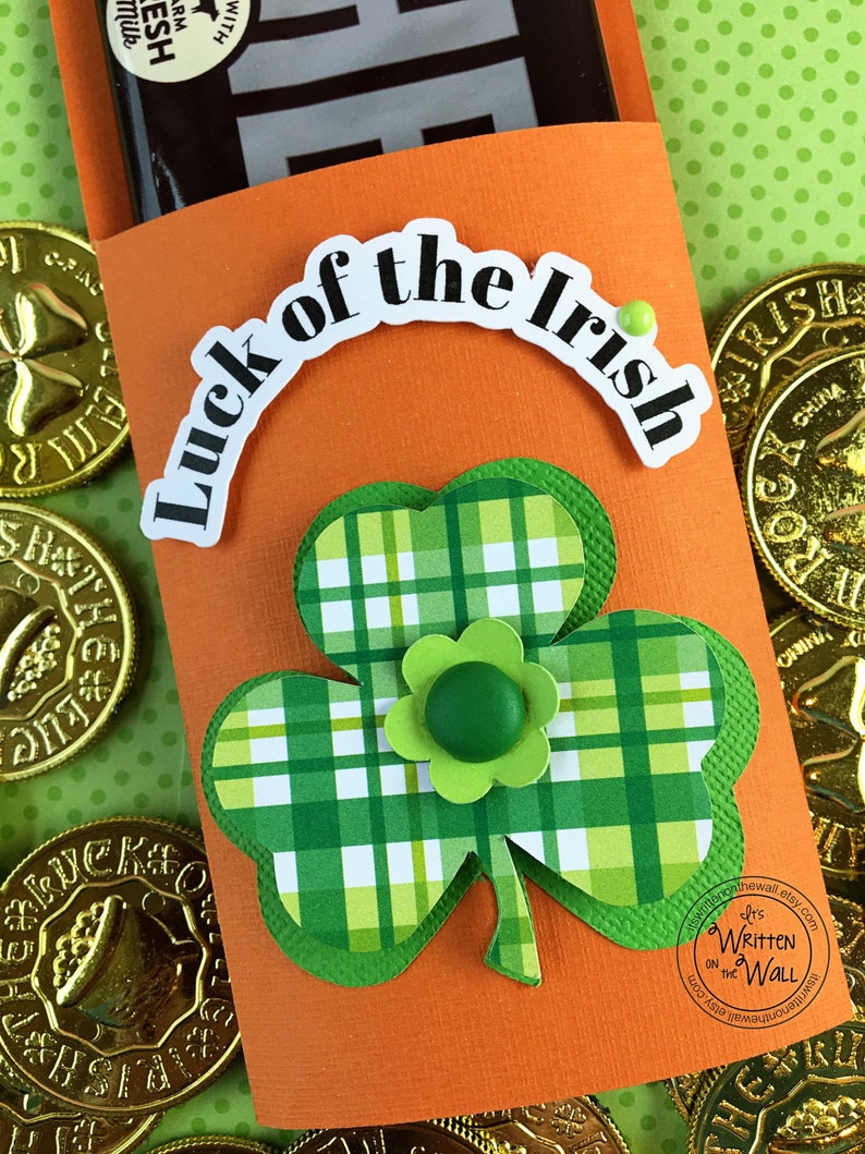 KIT Candy Card/St Patrick Employee Gifts Candy Bar Wrappers Party Favor Teacher Appreciation, Co-Workers Gift Employees Appreciation image 2