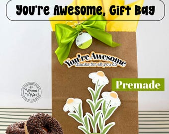 Bolsa de regalo prefabricada, Eres genial, Hecha a mano, Gracias para el personal de oficina, empleados, compañeros de trabajo y amigos, Empaque, Elevador de moral, Festivo