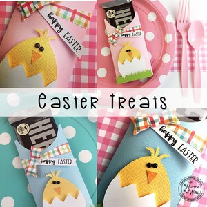 KIT Easter Chick Candy Bar Wrappers/ Party Favor/ Candy Bar Wraps / Employee Gifts / Co-Worker Gifts/ Office Treats /Staff gifts afbeelding 2