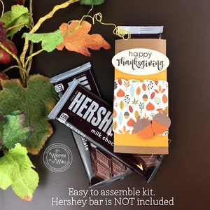 Kit Thanksgiving Candy Bar Wrappers /candy Card, Place Setting, Co ...