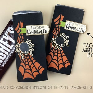 KIT Halloween Candy Bar Wrappers / Spider Web Candy Card, Halloween Treats, Gifts, Party Favor, Game Prize, Hershey, Classroom treats image 8