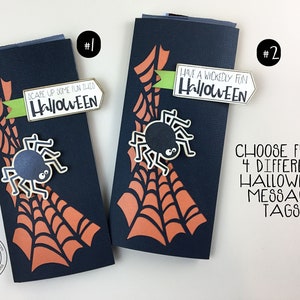 KIT Halloween Candy Bar Wrappers / Spider Web Candy Card, Halloween Treats, Gifts, Party Favor, Game Prize, Hershey, Classroom treats image 4