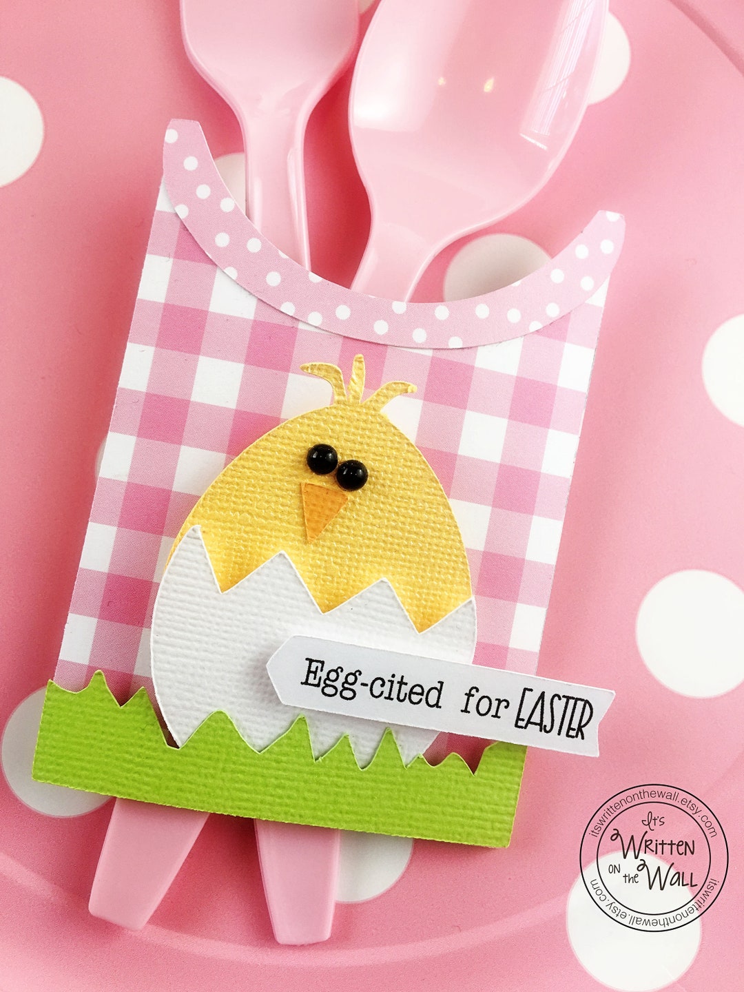 KIT Easter Utensil Holder / Eggcited for Easter Chick Place Setting
