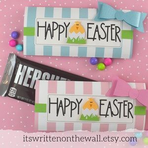 KIT Easter Chick Candy Bar Wrappers /Employee Gifts / Easter Basket /CoWorkers Gifts /Office Staff Treats / Party Favor/ Classroom image 4