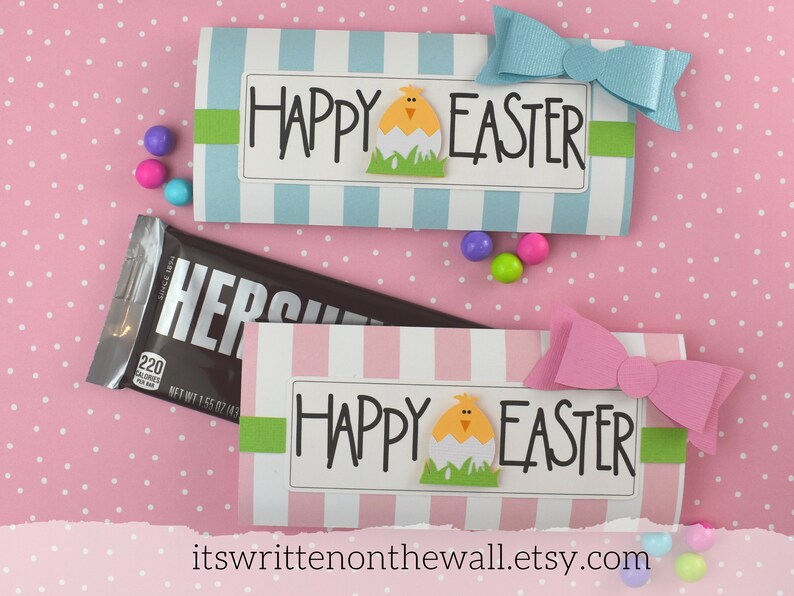 KIT Easter Chick Candy Bar Wrappers /Employee Gifts / Easter Basket /CoWorkers Gifts /Office Staff Treats / Party Favor/ Classroom image 4