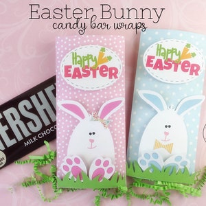 KIT Happy Easter Candy Candy Bar Wraps Easter Bunny Employee Appreciation Easter Baskets Co-Worker Gifts Teacher Gifts /Staff image 1