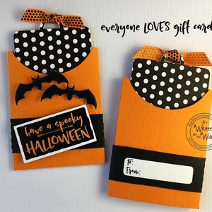 KIT Spooky Bat Gift Card Holder, Halloween Teacher Gift, Employee Halloween Gifts, Employee Appreciation, Client Gifts , Party favor image 4