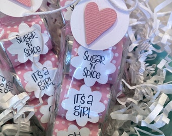 DIY KIT Baby Shower Party Favors | Nugget Wraps |  Party Gift | Chocolate Wraps | Guest Gifts |Game Prizes |It's a Girl | Pink