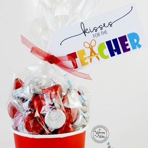 PDF Teacher Gift /Kisses for the Teacher / Chocolate Kisses / Music Teacher/ Coach Gifts / Treats for Teacher /School Staff Appreciation image 6