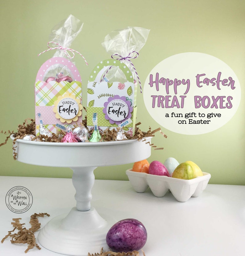 KIT Easter Treat Boxes/ Party Favor/ Easter Baskets / Employee Gifts / Co-Worker Gifts/ Office Treats /School Staff Treats / Candy Box image 2