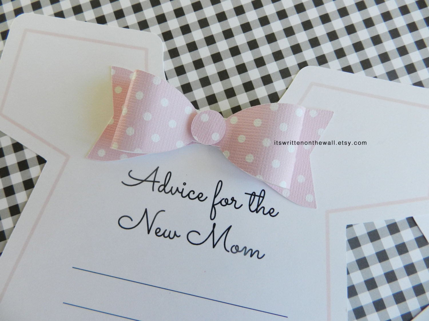 Baby Shower Onesie Game Onesie with Bowtie Advice For Mom Etsy