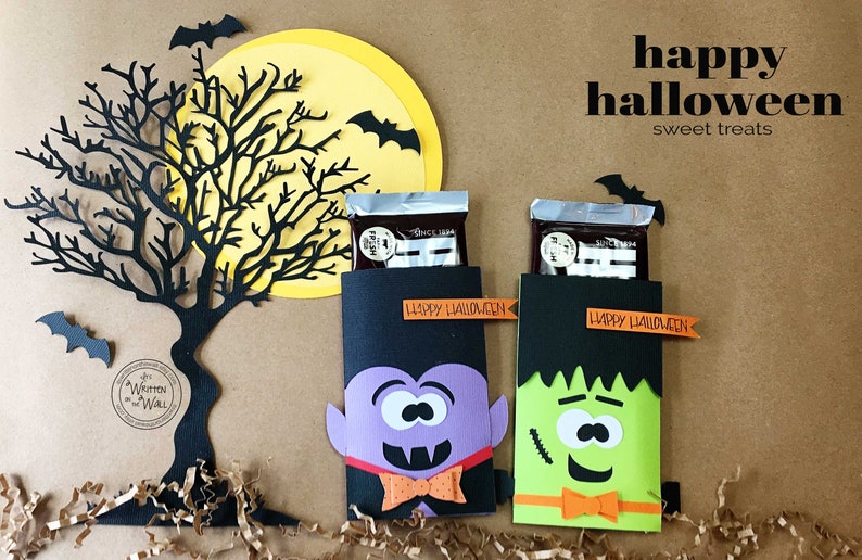 KIT Frankenstein & Dracula Candy Card /Candy bar wrapper/ Party Favor / Co-Workers Treat / Employee Gift / Teacher Appreciation / Hershey image 9