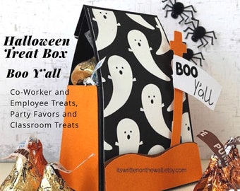 KIT Halloween Boo Y'All Treat Boxes, Party favor, Teacher Appreciation, Co-Workers Treat, Classroom Treats, Office Treats, Neighbor Treats