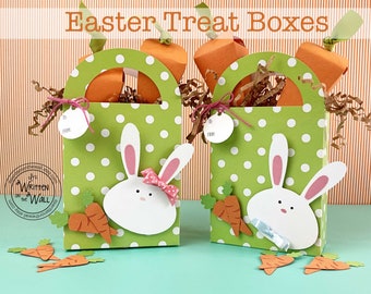 KIT Easter Carrot Treat Boxes /Bunny /Employee Gifts /Co-Worker Treats / Party Favors / Office Staff /School Staff /Friend Gift