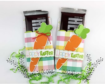 KIT Easter Carrot Candy Bar Wrapper / Party Favor/ Easter Baskets / Employee Gifts / Co-Worker Gifts/ Office Treats /School Staff Treats
