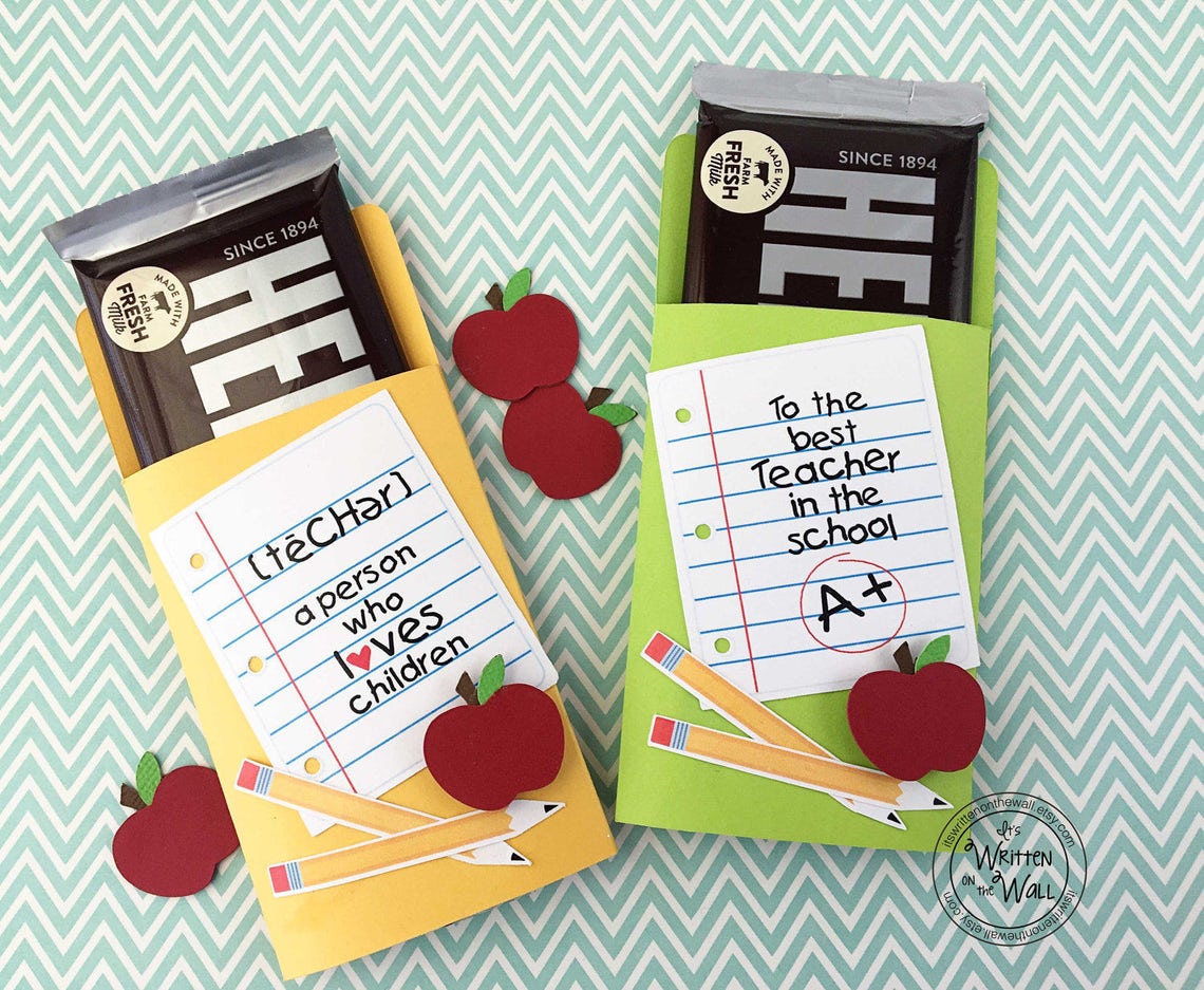 KIT Teacher Appreciation Candy Bar Wrappers Thank You Gift Etsy