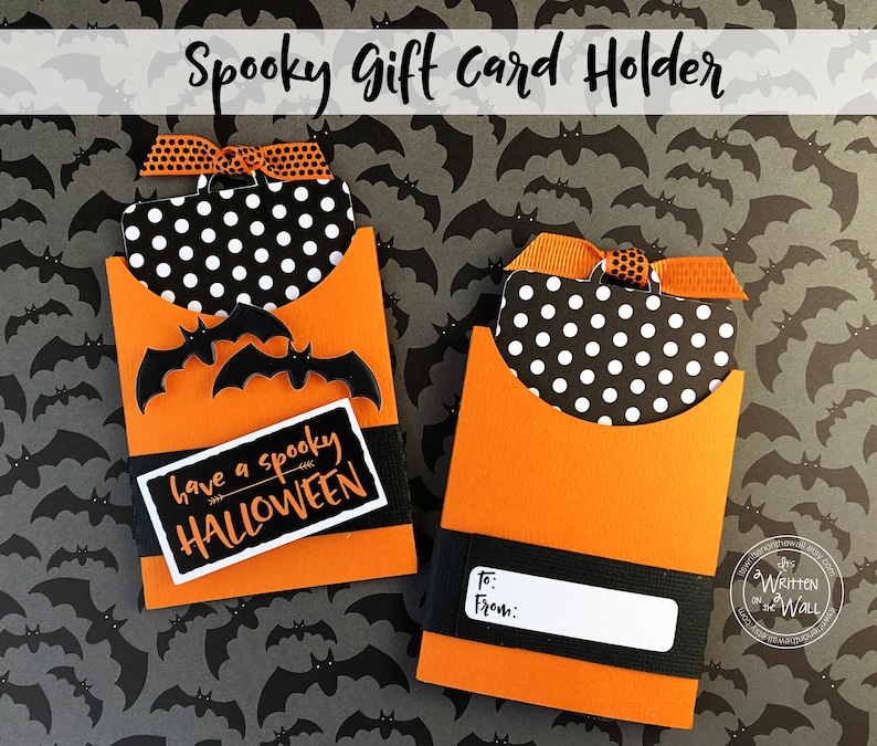 KIT Spooky Bat Gift Card Holder, Halloween Teacher Gift, Employee Halloween Gifts, Employee Appreciation, Client Gifts , Party favor image 3