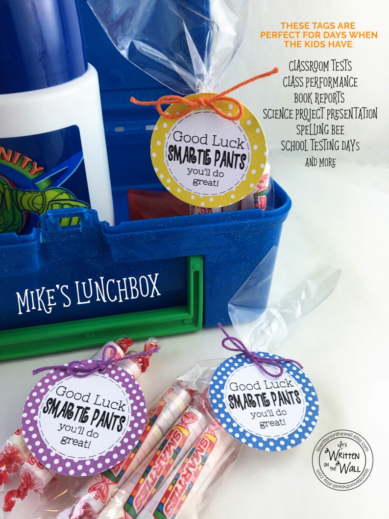 PDF Good Luck Smartie Pants / Smartie Pants Tags for Kids / - Etsy
