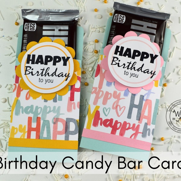 KIT Birthday Candy Cards/Candy Bar Wrappers / Office Staff / CoWorker Treats / Employee Birthday Gifts / Friends / School Staff