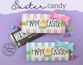 KIT Easter Chick Candy Bar Wrappers /Employee Gifts / Easter Basket / Hershey/ CoWorkers Gifts /Office Staff Treats / Party Favor/ Classroom