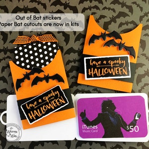 KIT Spooky Bat Gift Card Holder, Halloween Teacher Gift, Employee Halloween Gifts, Employee Appreciation, Client Gifts , Party favor image 2