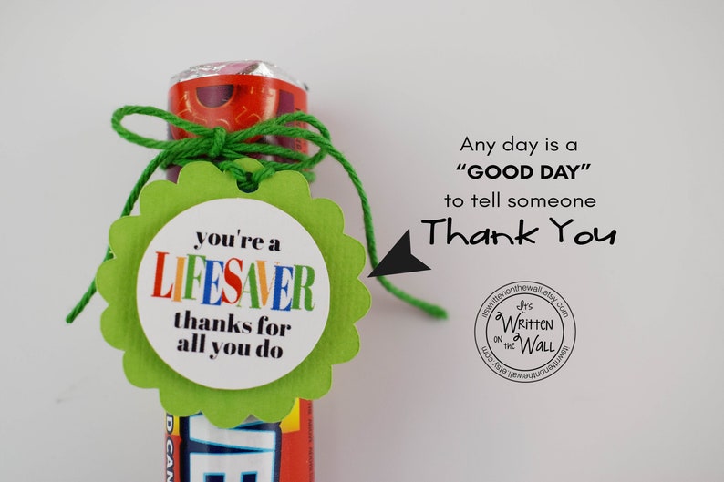 PRE-MADE You're a Lifesaver Tag/Employee Appreciation / Nurse Appreciation/Blood Drive/First Responder /Volunteers /CoWorker Gifts/ Firemen image 4