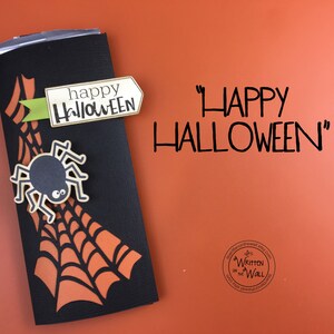 KIT Halloween Candy Bar Wrappers / Spider Web Candy Card, Halloween Treats, Gifts, Party Favor, Game Prize, Hershey, Classroom treats Happy Halloween