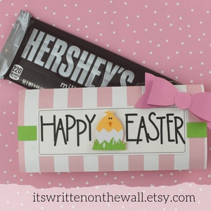 KIT Easter Chick Candy Bar Wrappers /Employee Gifts / Easter Basket /CoWorkers Gifts /Office Staff Treats / Party Favor/ Classroom image 2