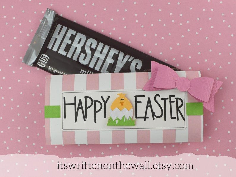 KIT Easter Chick Candy Bar Wrappers /Employee Gifts / Easter Basket /CoWorkers Gifts /Office Staff Treats / Party Favor/ Classroom image 2