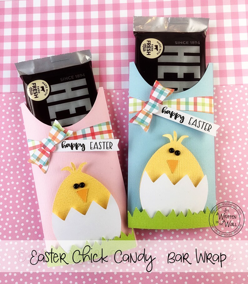 KIT Easter Chick Candy Bar Wrappers/ Party Favor/ Candy Bar Wraps / Employee Gifts / Co-Worker Gifts/ Office Treats /Staff gifts afbeelding 1