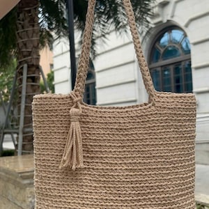 The everyday Tote Bag Crochet Pattern, Jute Crochet Pattern, Easy To Advanced Tutorial, Amigurumi PDF For Download  4825AT62