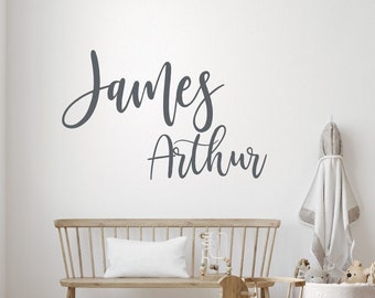 Boy Name Sign for Nursery Walls, Nursery Name Sign For Above Crib Decor, Boy Name Wall Decal, Boy Name Sign For Kids, Name Sticker Decal
