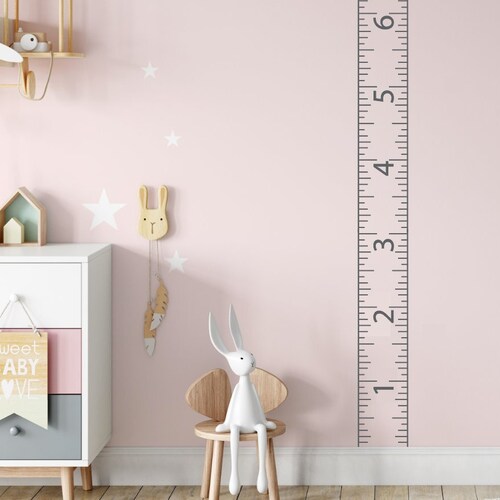 Yellow Tape Measure Height Chart Ruler Growth Chart Imperial Etsy