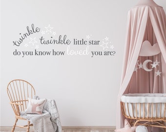 Twinkle Star Nursery Wall Decal, Baby Shower Gift